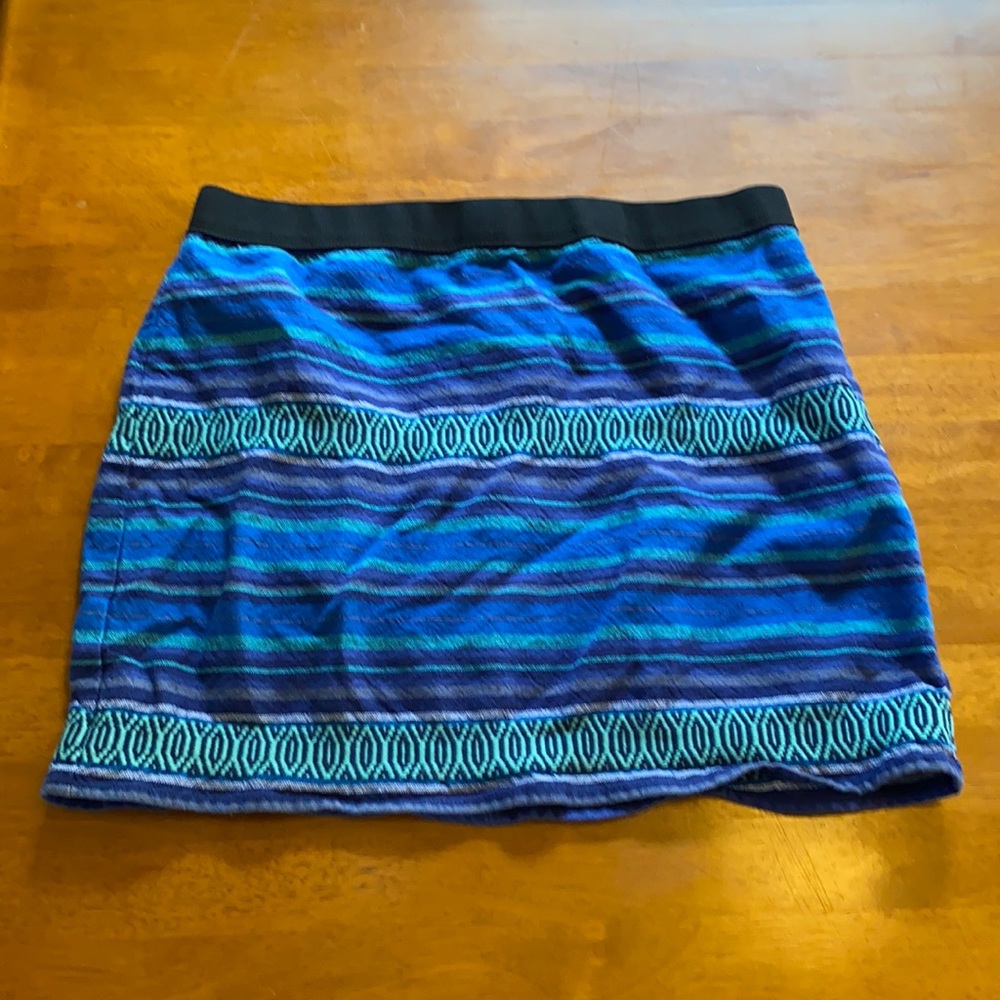 American Eagle Blue Purple Mini Skirt 4 EUC